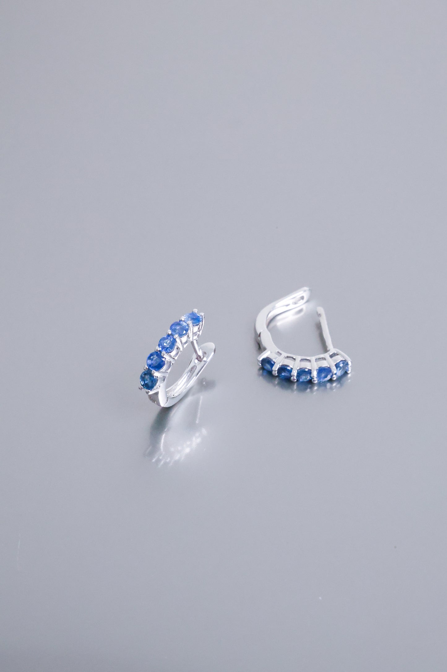 Sapphire Hoop Earrings
