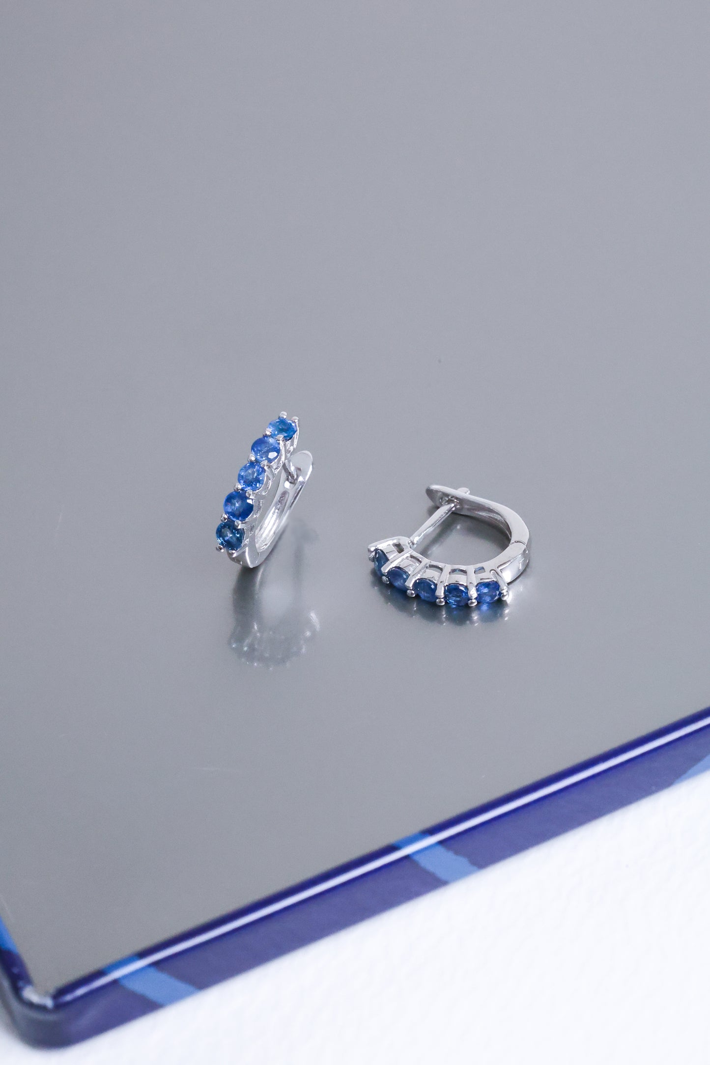 Sapphire Hoop Earrings