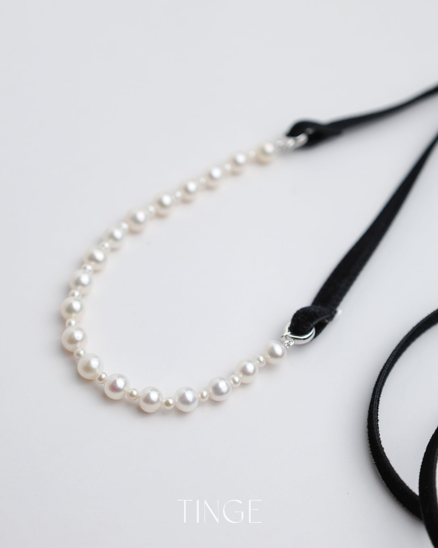 Velvet Bow Pearl Necklace/Bracelet