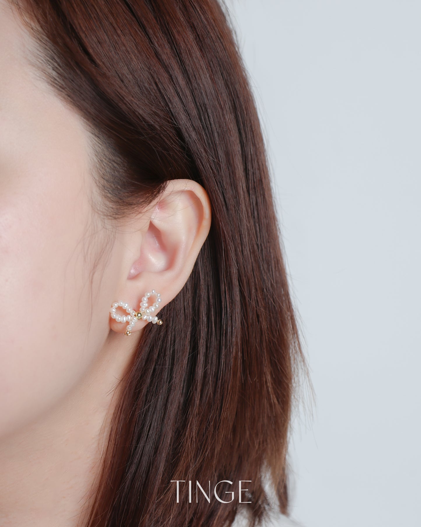 Petite Pearl Bow Earrings