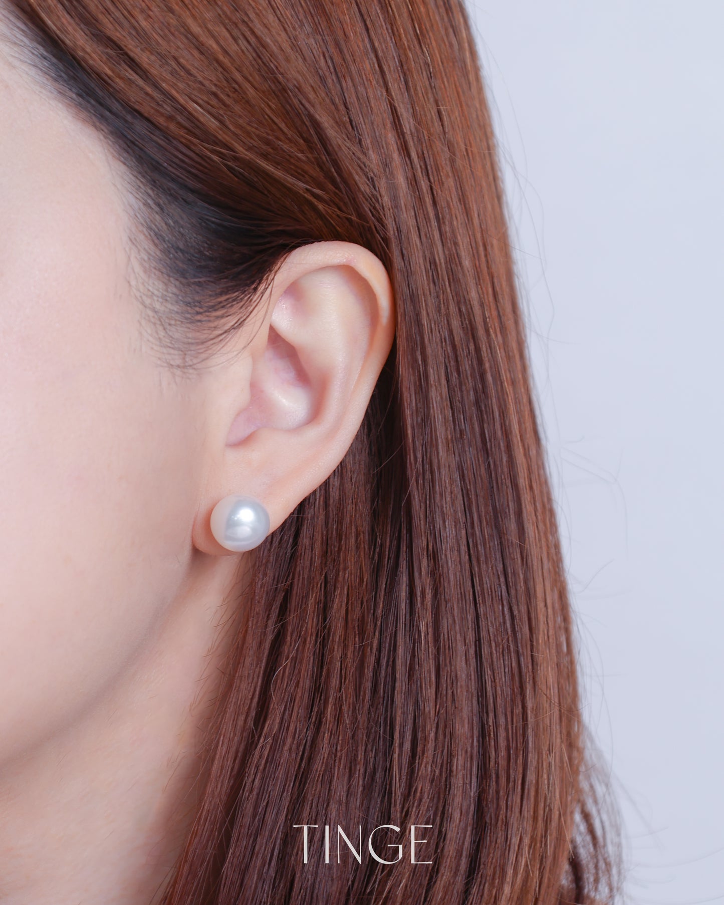 Classic Pearl Stud Earrings (Near-Round)