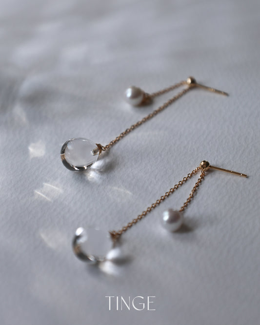 【New】The Precious Drop Chain Earrings