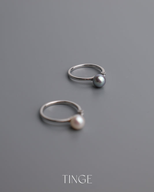 Dainty Pearl Open Ring