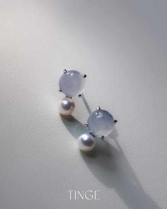 Bobble Pop Earrings - Blue Chalcedony