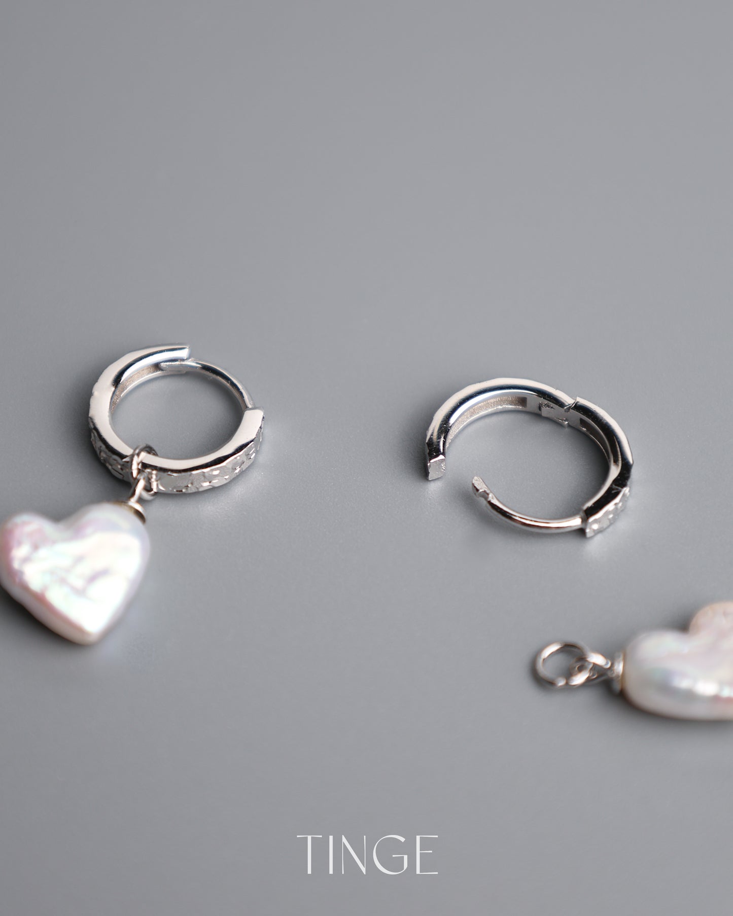 Love Pearl Hoop Earrings