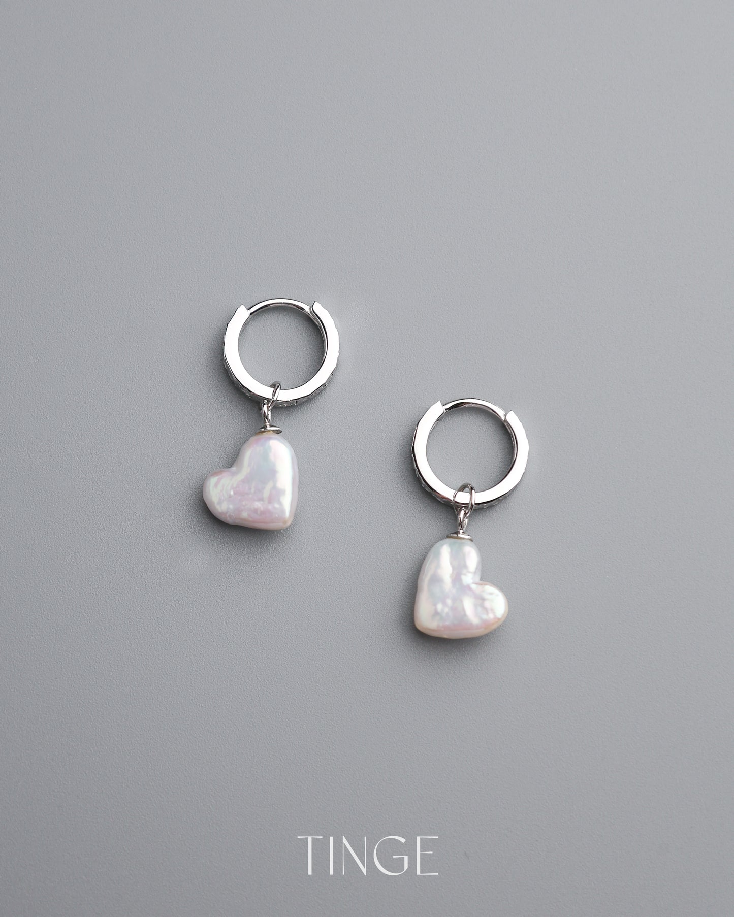 Love Pearl Hoop Earrings