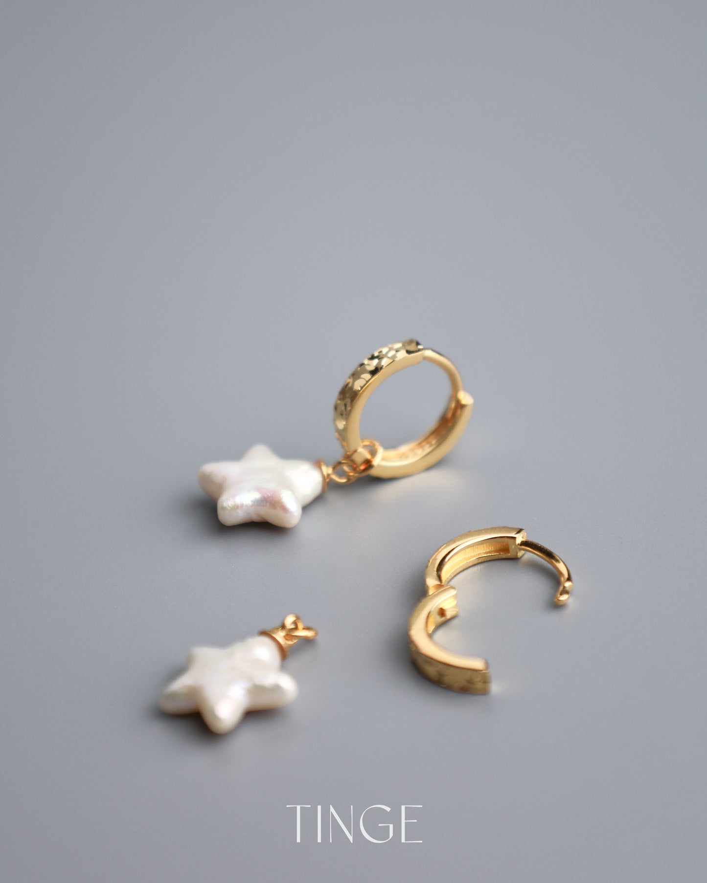 Twinkle Pearl Hoop Earrings