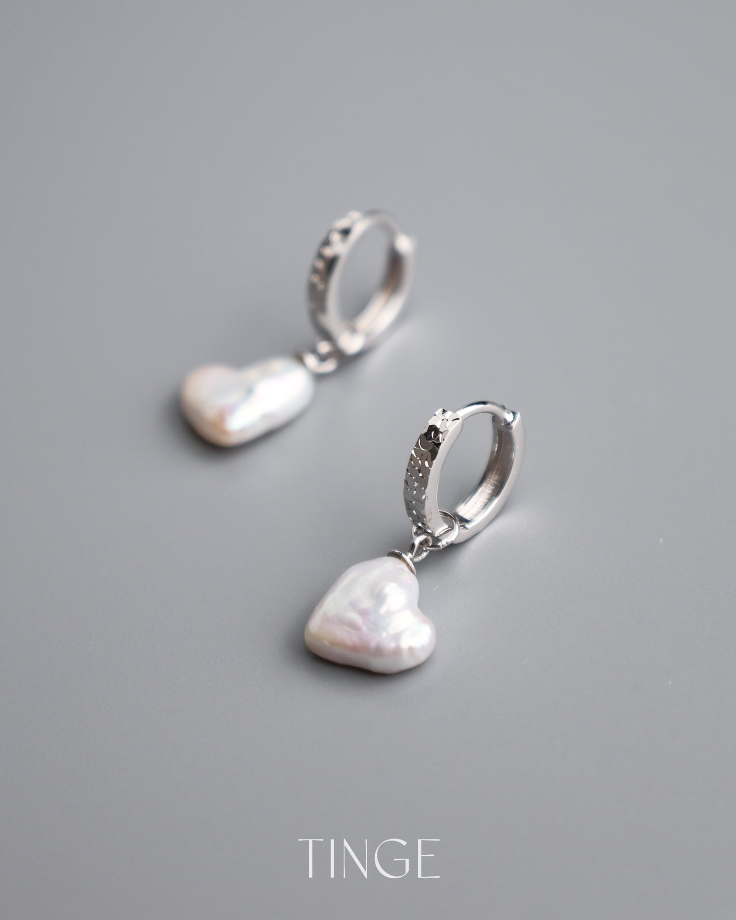 Love Pearl Hoop Earrings